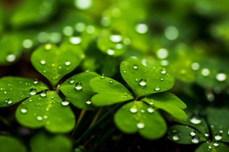 雨滴落在嫩绿的叶子上的特写背景,高清,摄影图,摄影图片,图片大全,摄影图免费下载